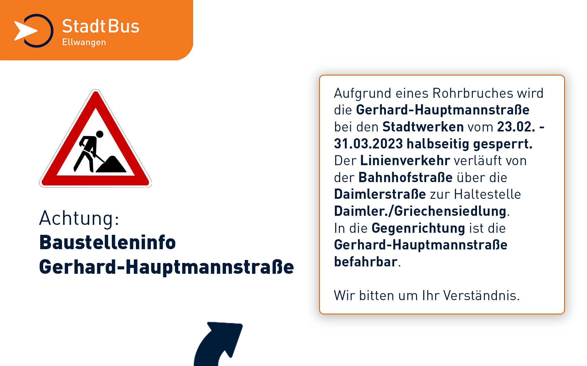 Website - Baustelleninfo Gehard-Hauptmannstraße