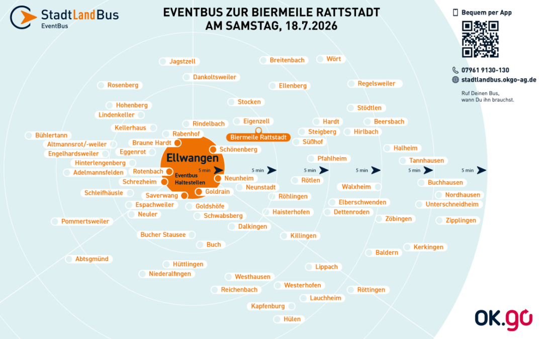 EventBus zur Biermeile Rattstadt am 18.07.2026