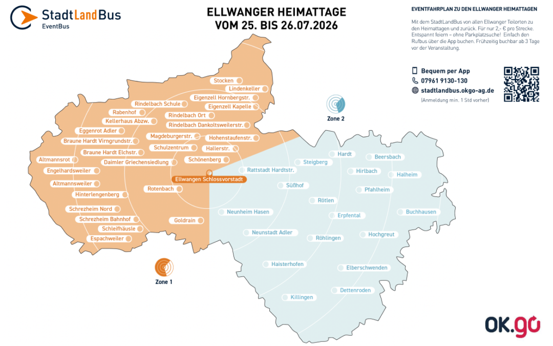 EventBus zu den Ellwanger Heimattagen am  25.07. – 26.07.2026