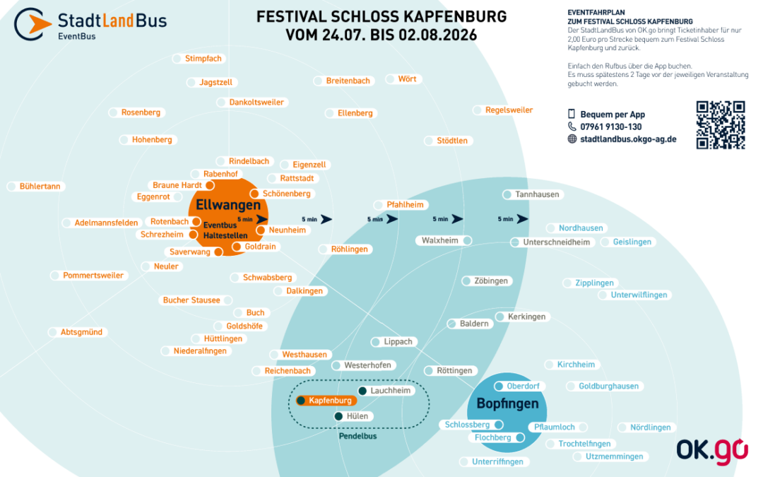 EventBus zum Festival Schloss Kapfenburg 24.07. – 02.08.2026