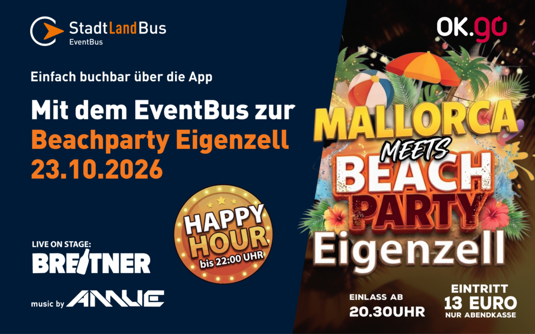 EventBus zur Beachparty in Eigenzell – 23.10.2026
